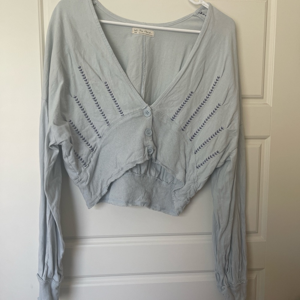 Free people size large blue shirt